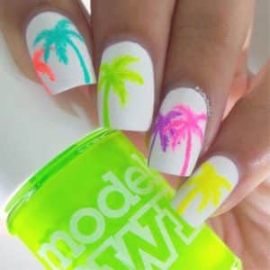 neon trees nail design