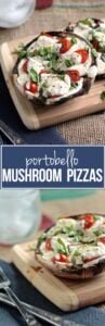 This portobello mushroom pizza is sure to keep you satisfied and healthy during your cravings!