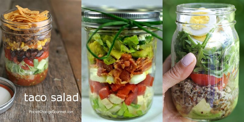 These 12 healthy mason jar salads will help you get started with this HUGE trend. This is seriously something to get excited about as many have lost a TON of weight using this meal prep method!