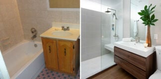 These 14 Bathroom Makeovers Are So GORGEOUS! I love that there are options for both small and large bathrooms. The designs work so perfectly. Can't wait to give my bathroom a makeover!