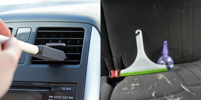 These 10 Car Cleaning Hacks Are So EFFECTIVE! I love the hack for getting rid of all my pet fur that has gotten stuck into the seats!