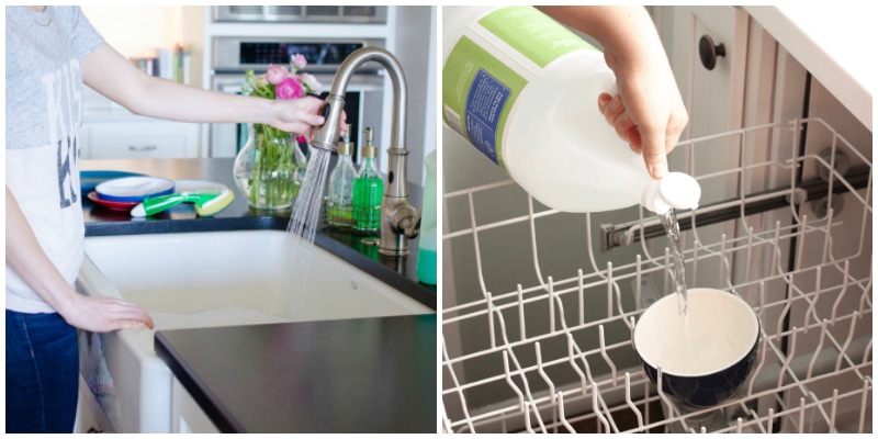 These 8 Dish Washing Hacks Are SO USEFUL! I normally can't stand doing the dishes but these make it a whole lot easier and cheaper too!
