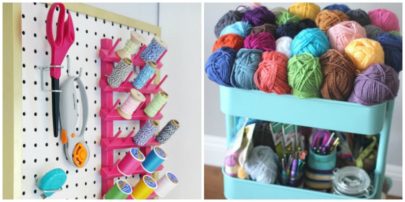These 8 Ikea Craft Room Ikea Hacks Are AMAZING! I can't believe how affordable and creative these are!