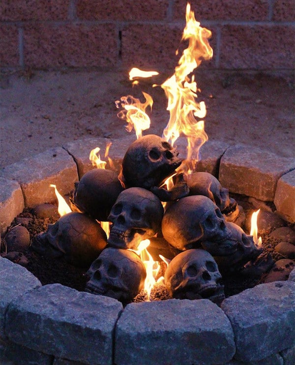 DIY Skull Fire Pit for Halloween