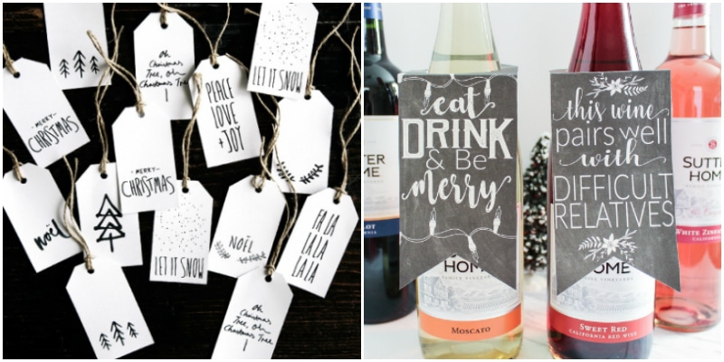 These 100+ Free Printables For Christmas Are The CUTEST! I love how there's something for everyone from wine bottle tags to wall art.