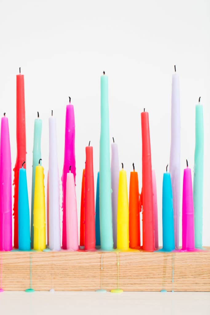 Bright and vibrant Easter candle holder decor DIY