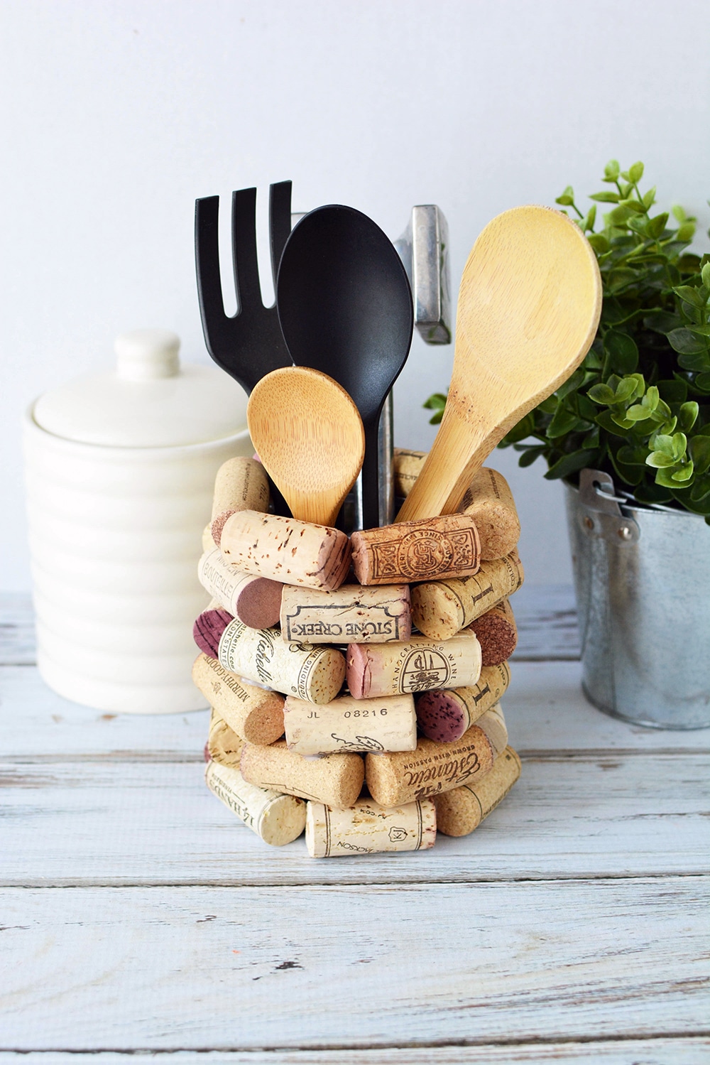 You won't believe this wine cork utensil holder until you see it.