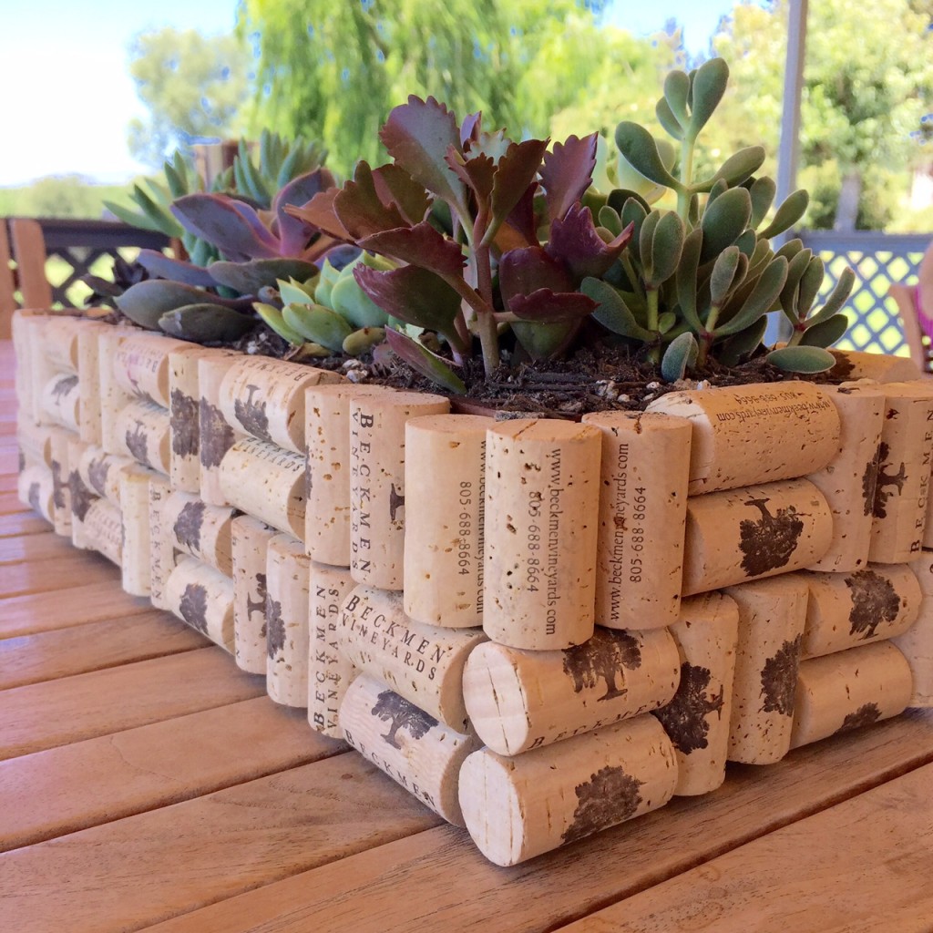 This wine cork planter is awesome!