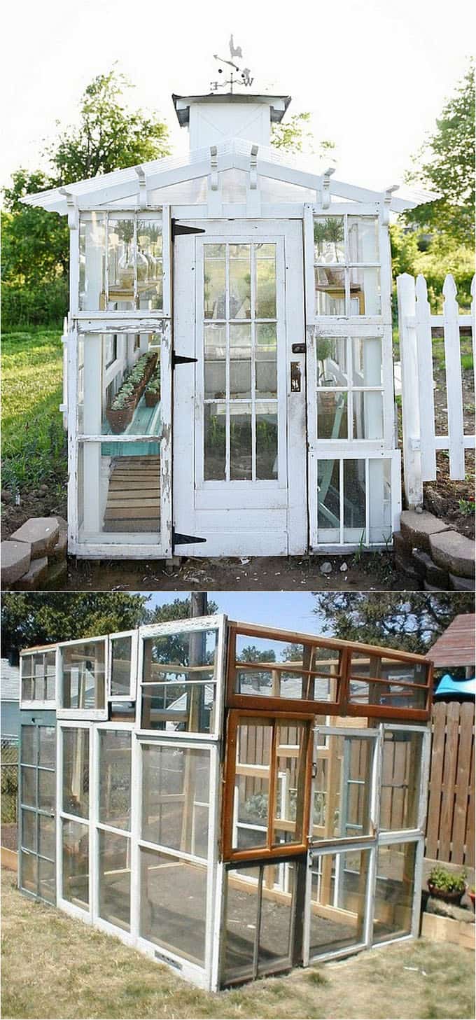 DIY Greenhouse From Recycled Old Windows