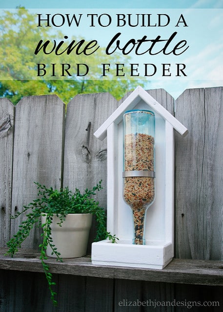 DIY Bird Feeder From Old Recycled Wine Bottle