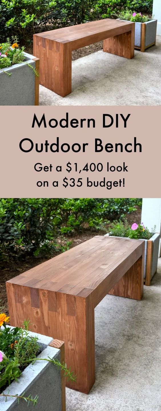 Williams Sonoma Inspired DIY Backyard Bench