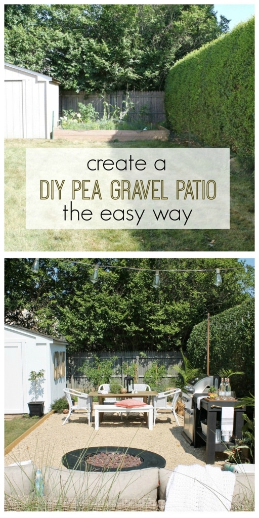 DIY Pea Gravel Patio