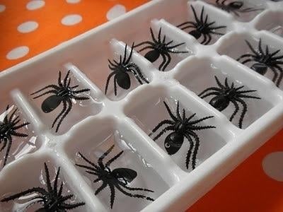 Ice Cube Tray Spiders DIY for Halloween