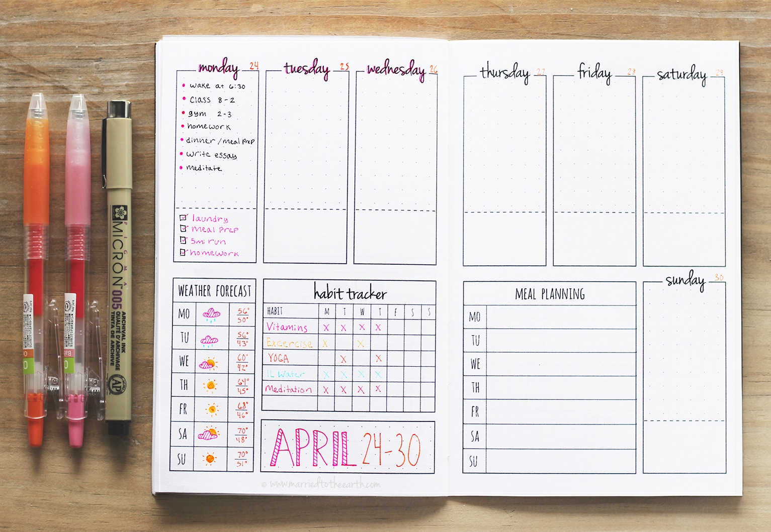 How to Create Your Own Weekly Spread in Your Bullet Journal