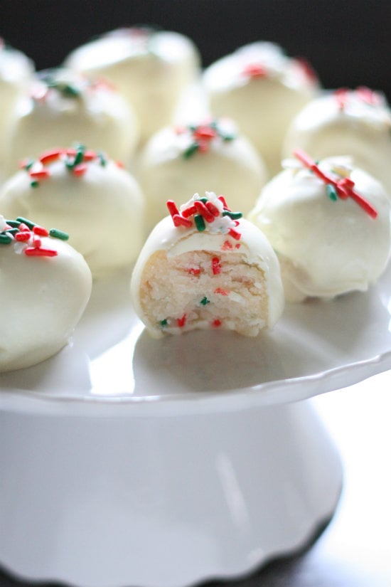 Christmas Funfetti Cake Batter Christmas Truffles