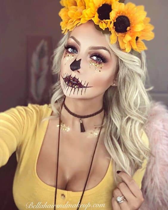 Pretty Scarecrow - Halloween Makeup Ideas for Women