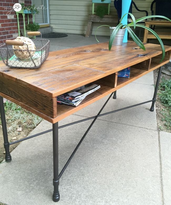 DIY Rustic Industrial Coffee Table