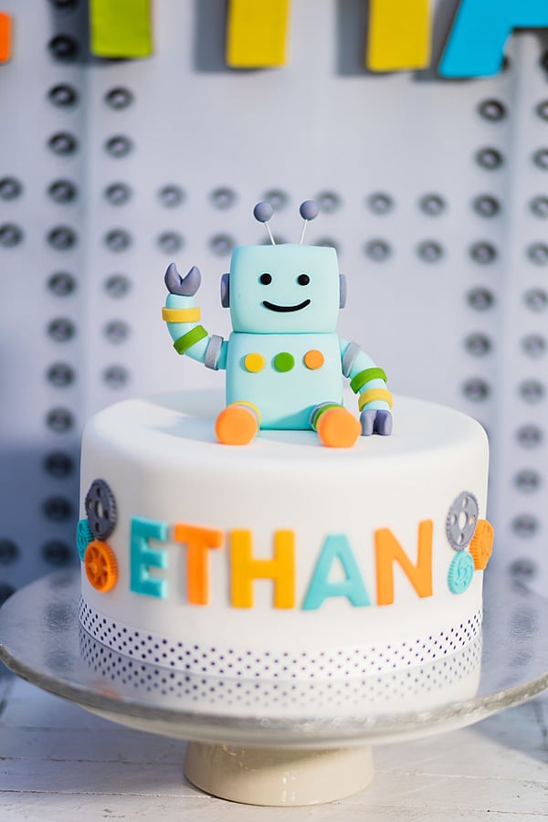 Robot Birthday Cake