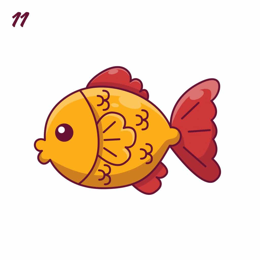 How to Draw an Easy Fish - Really Easy Drawing Tutorial-saigonsouth.com.vn