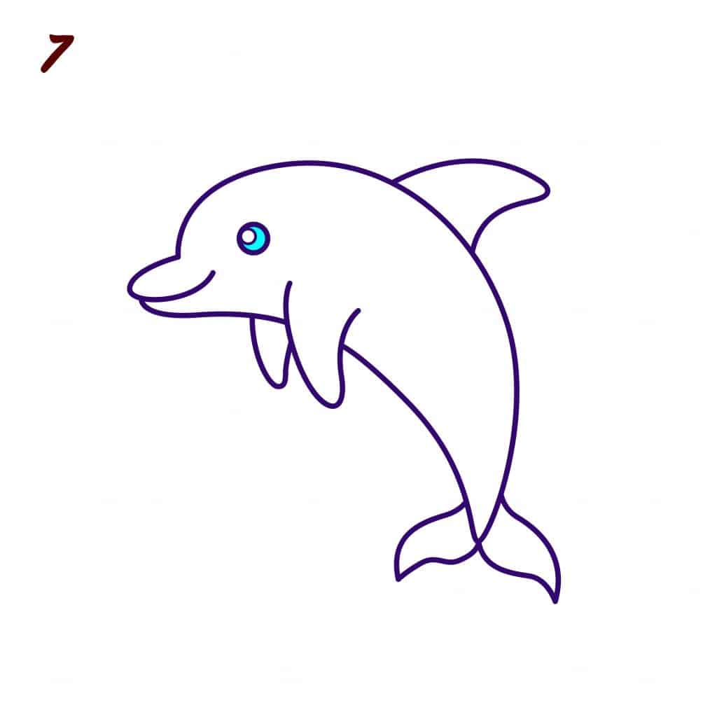 How to Draw a Dolphin: Easy Step-by-Step Dolphin Drawing [With Video]