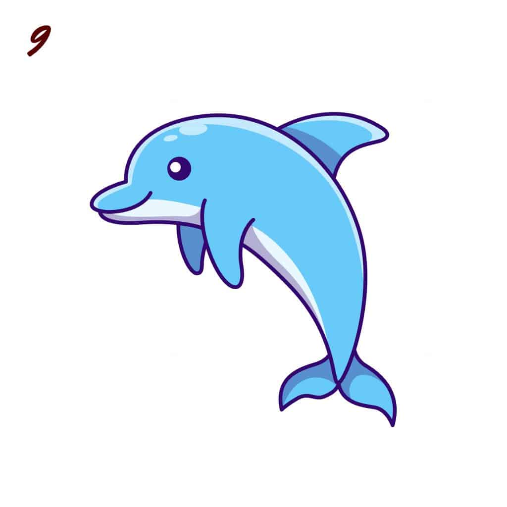 How to Draw a Dolphin: Easy Step-by-Step Dolphin Drawing [With Video]