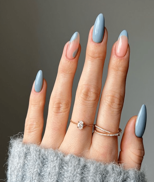 50+ Beautiful Light & Baby Blue Nails Ideas to Try
