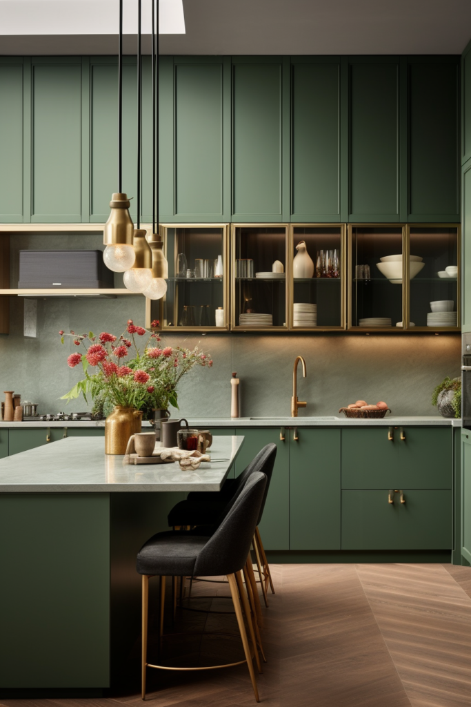 23 Green Kitchen Cabinet Ideas That're a Home Cook's Dream