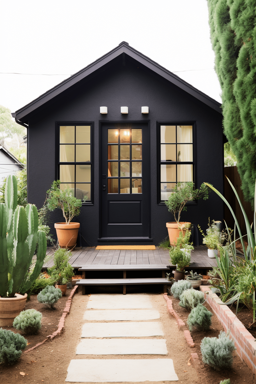 90+ Elegant Black Home Exterior Ideas