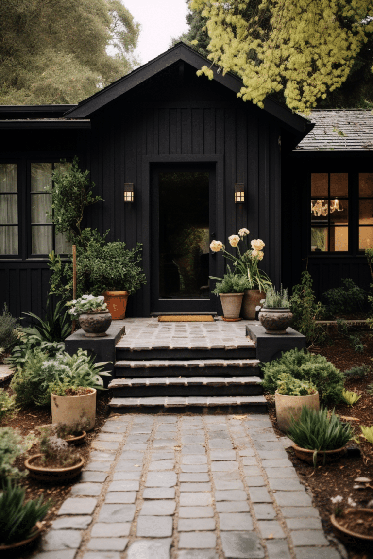 90+ Elegant Black Home Exterior Ideas