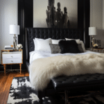Black and White Bedroom Decor (50)