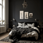 Black and White Bedroom Decor (52)