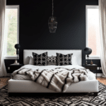 Black and White Bedroom Decor (70)