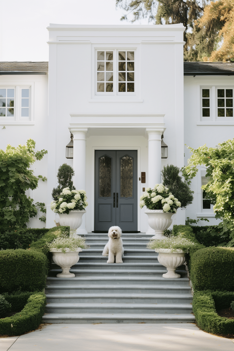 30 Front Door Color Ideas for a White House