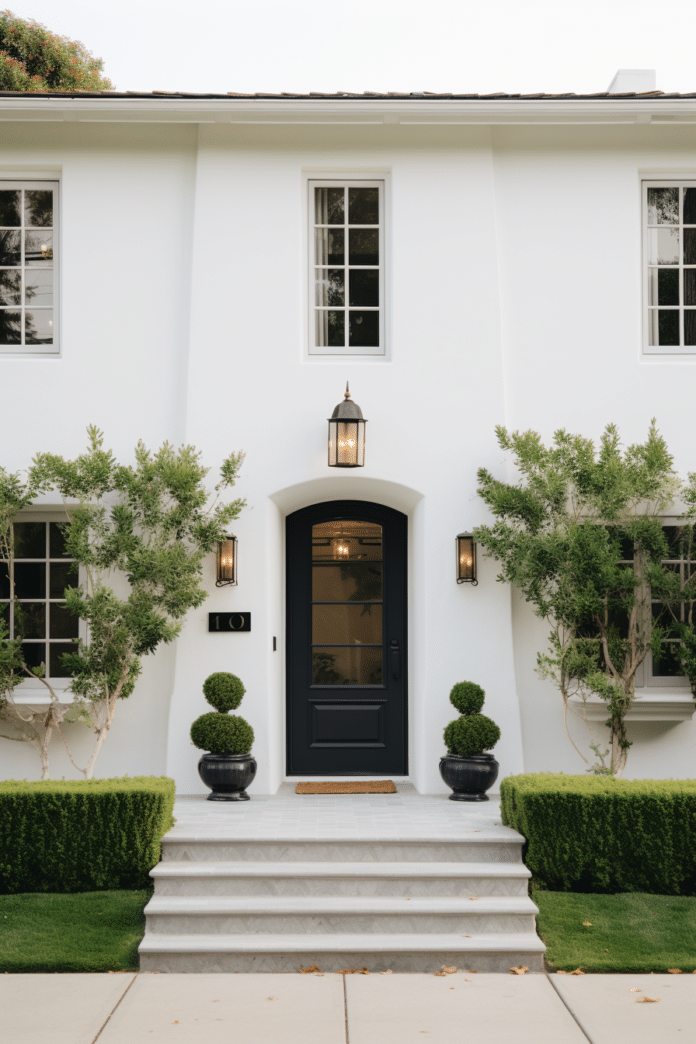 30 Front Door Color Ideas for a White House