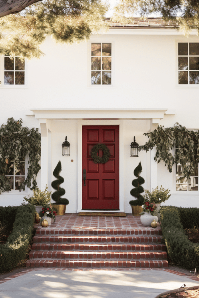 30 Front Door Color Ideas for a White House