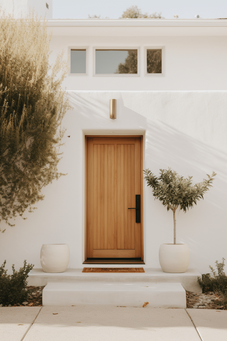 30+ Front Door Color Ideas for a White House