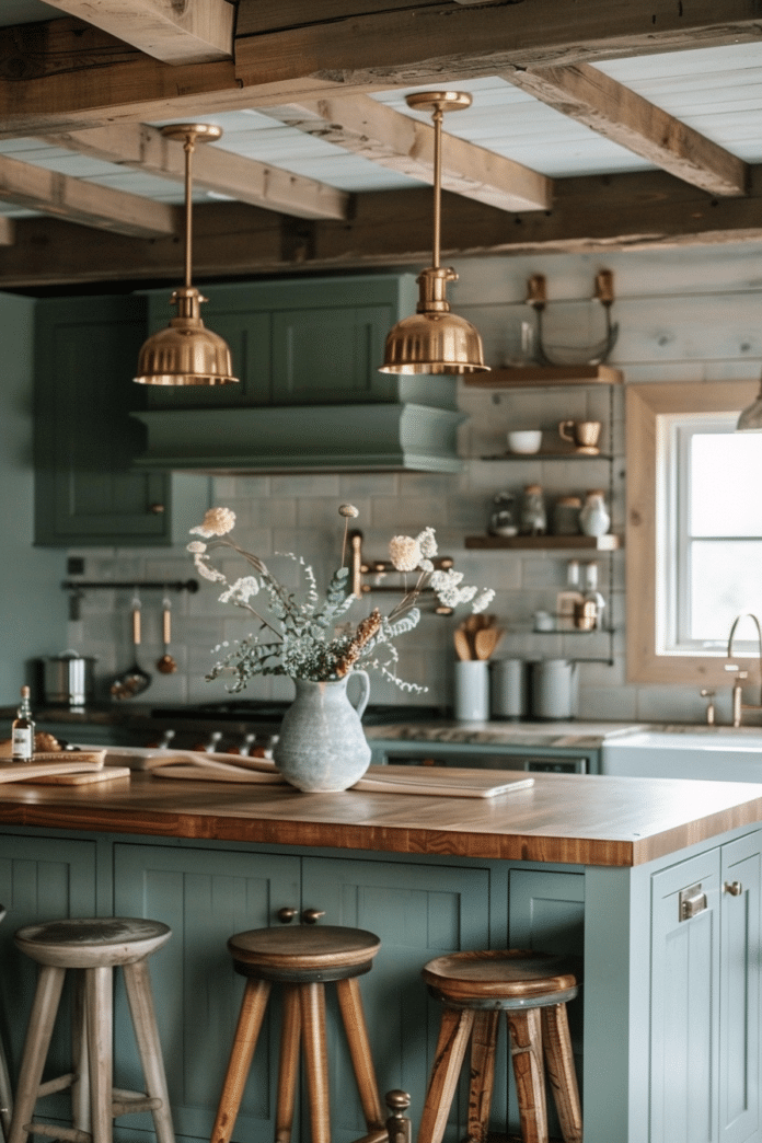 Serene Kitchens with Sage Green Cabinets