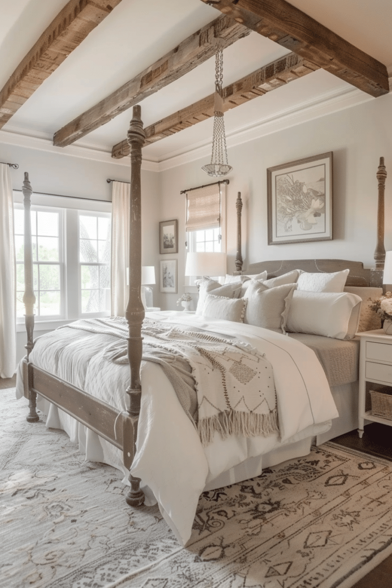 80+ Vintage Farmhouse Bedroom Ideas