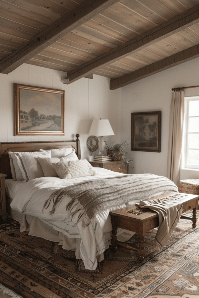 Vintage Farmhouse Bedroom Ideas