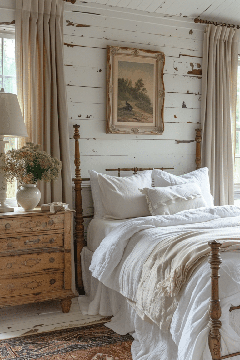 80+ Vintage Farmhouse Bedroom Ideas