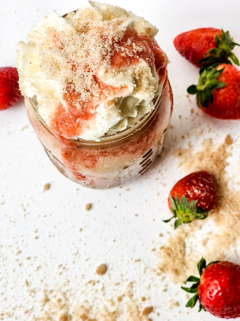 Copycat Starbucks Strawberry Funnel Cake Frappe