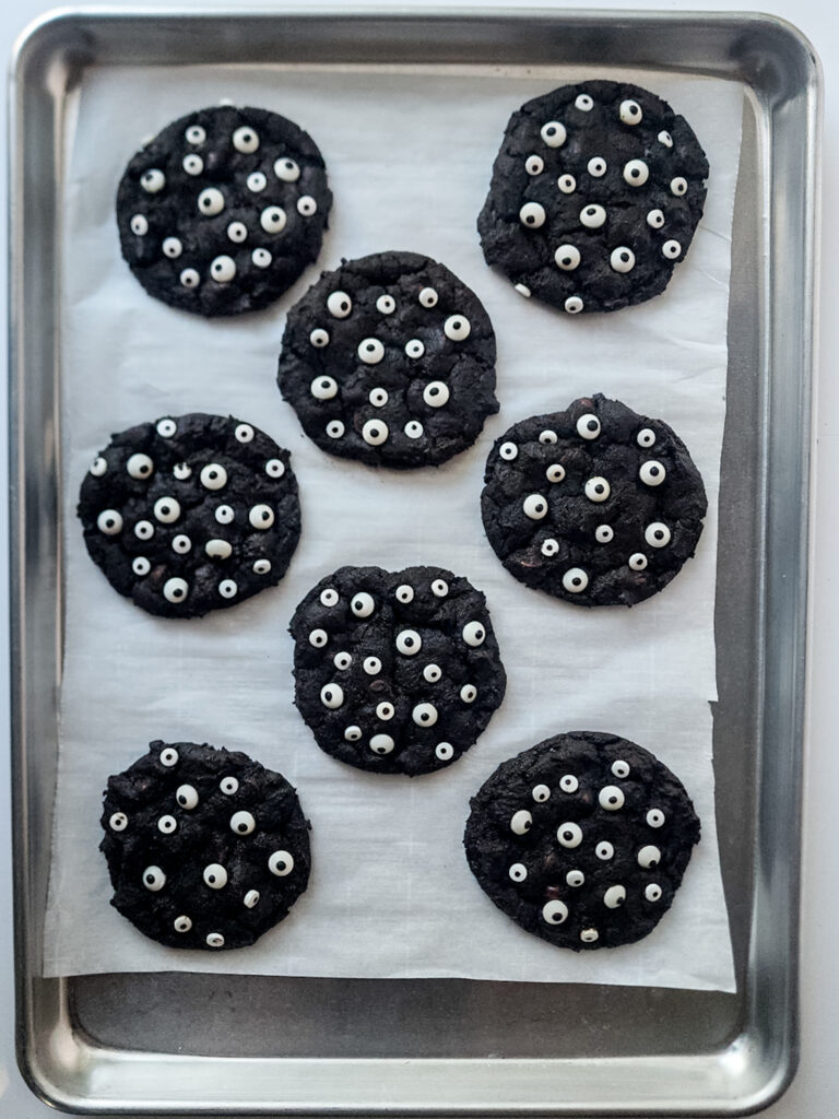 Spooky Eye Double Chocolate Chip Cookies