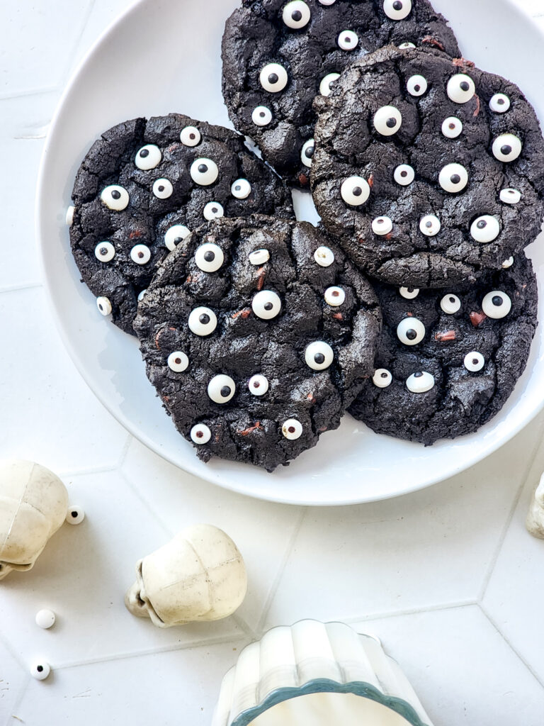 Spooky Eye Double Chocolate Chip Cookies