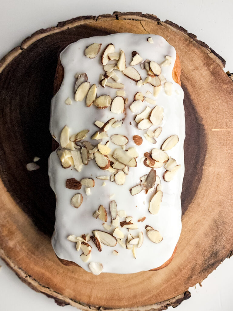 Almond Glazed Loaf Cake