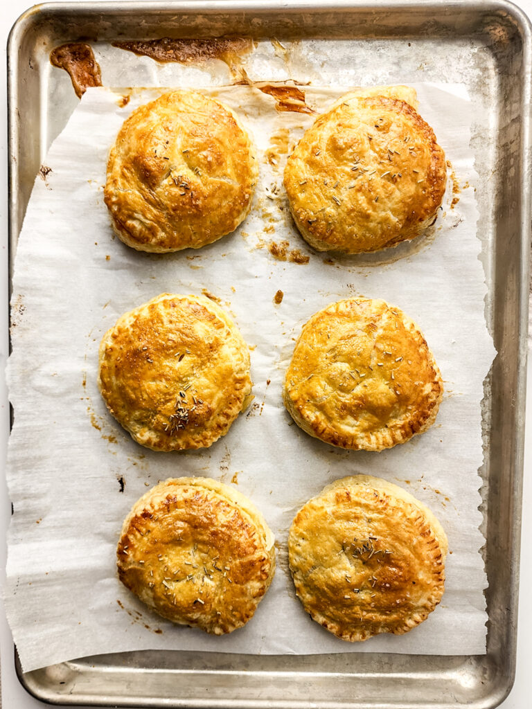 Chicken Pot Pie Puff Pastries