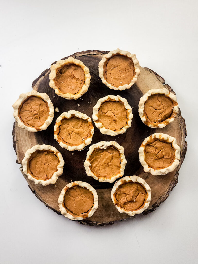 Mini Pumpkin Pies are the perfect bite-sized treat! With a flaky pie crust, creamy spiced pumpkin filling, and a fluffy meringue topping, these adorable desserts are sure to impress any crowd.

