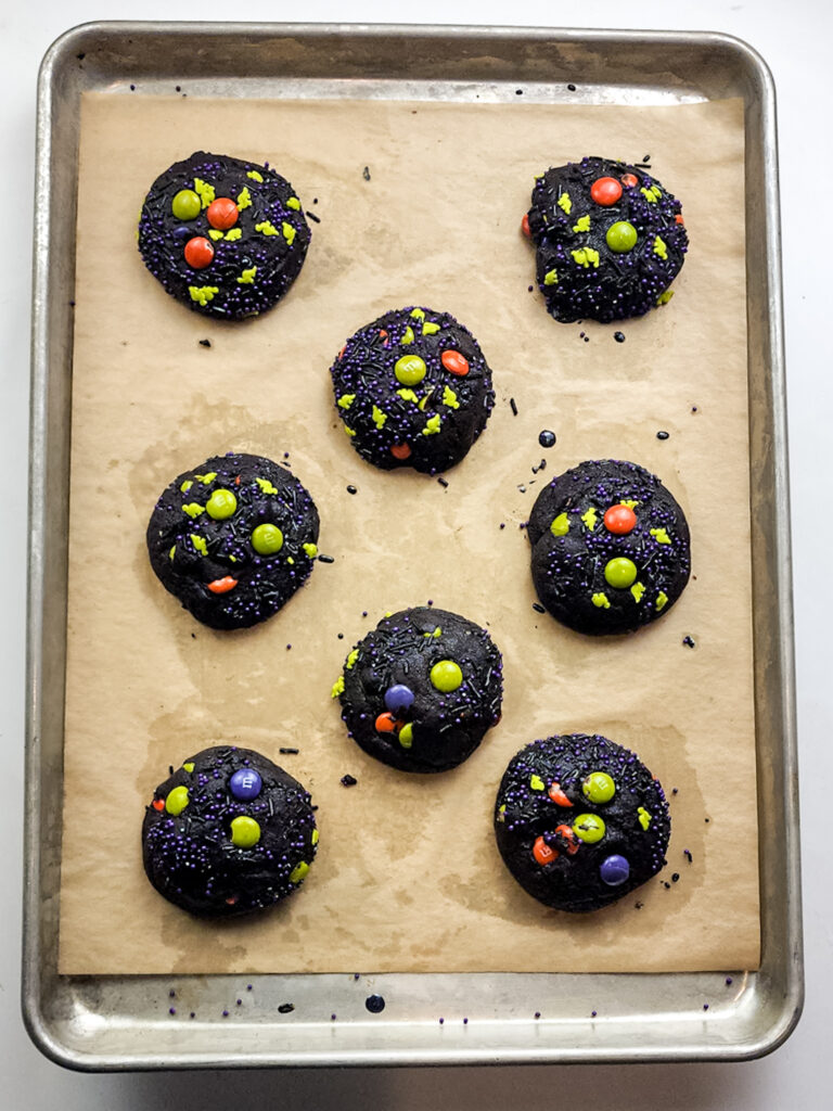 Halloween Chocolate M&M Cookies
