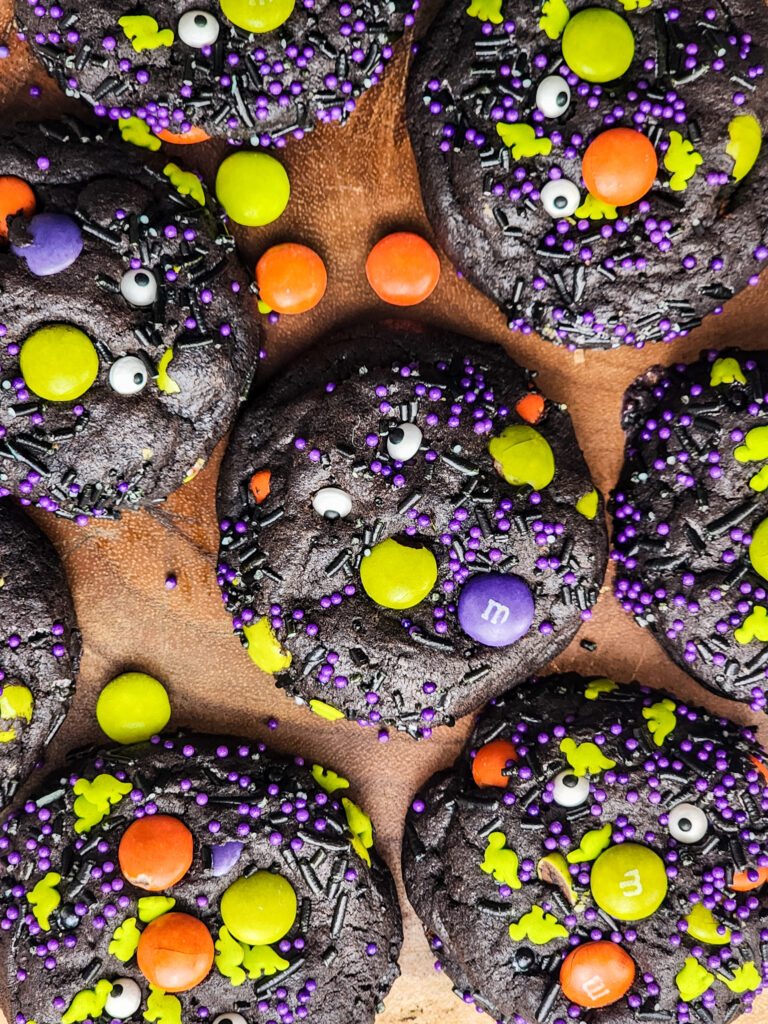 Halloween Chocolate M&M Cookies