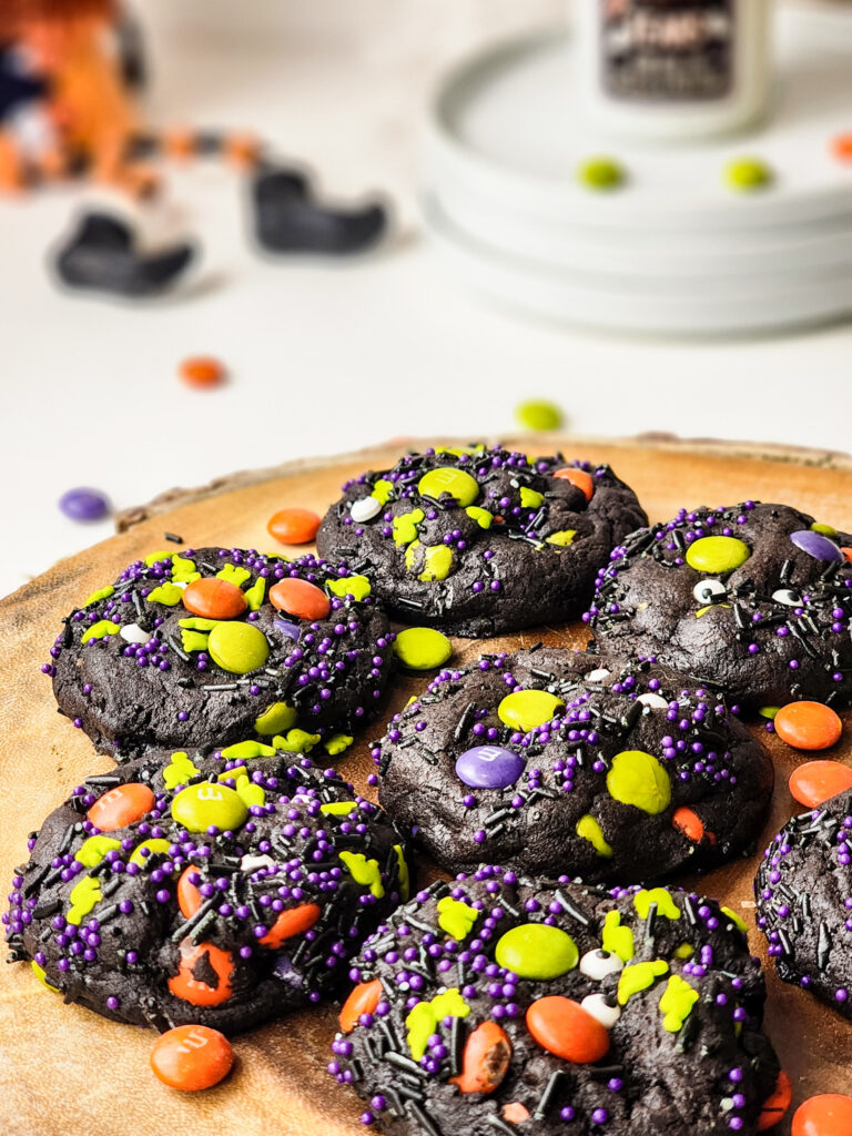 Halloween Chocolate M&M Cookies