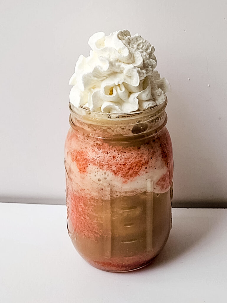 Copycat Starbucks Strawberry Funnel Cake Frappe